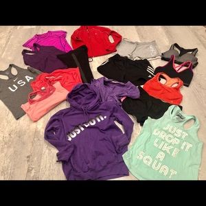 Medium work out bundle  name brand!!!
